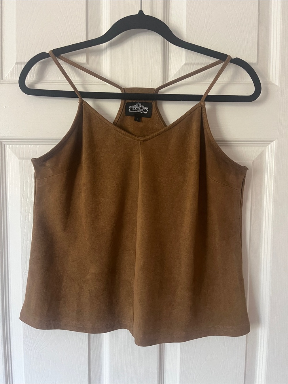 Angie Brown Suede-Style Strappy Cami